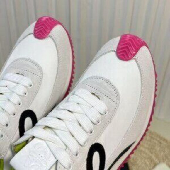 Loewe Flow Runner Sneakers White Pink Shoes - Picture 6 of 9
